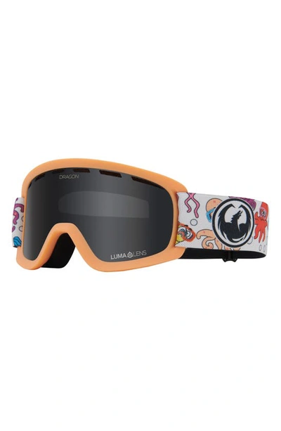 Shop Dragon Kids' Lil D Base 44mm Snow Goggles In Seafriends Ll Dark Smoke