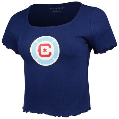 Shop Boxercraft Navy Chicago Fire Baby Rib T-shirt