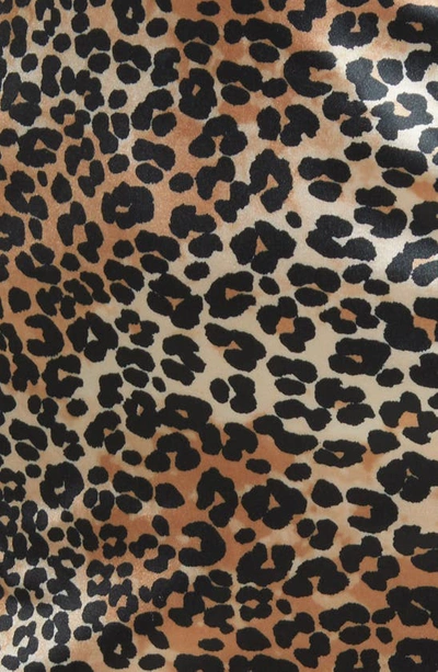 Shop Something New Lillie Leopard Spot Satin Knit Maxi Dress In Mother Of Pearl Aop