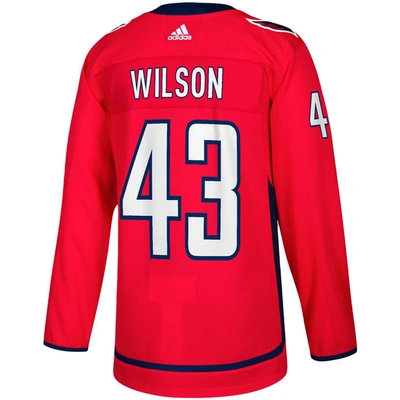 Shop Adidas Originals Adidas Tom Wilson Red Washington Capitals Home Authentic Player Jersey