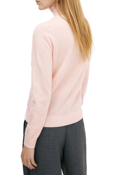 Mango 100% Cashmere Turtleneck Sweater Pastel Pink In Pastel Pink