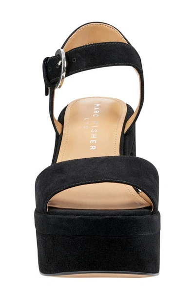 Shop Marc Fisher Ltd Normi Ankle Strap Platform Sandal In Black