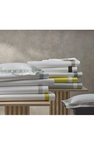 Matouk Ambrose 600 Thread Count Egyptian Cotton Sham In Bone/ Celadon