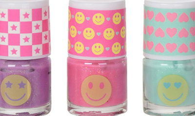 Shop Iscream Kids' Happy Day Nails Pedicure Kit In Purple Multi