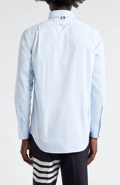 Shop Thom Browne Classic Fit Cotton Button-down Shirt In Light Blue
