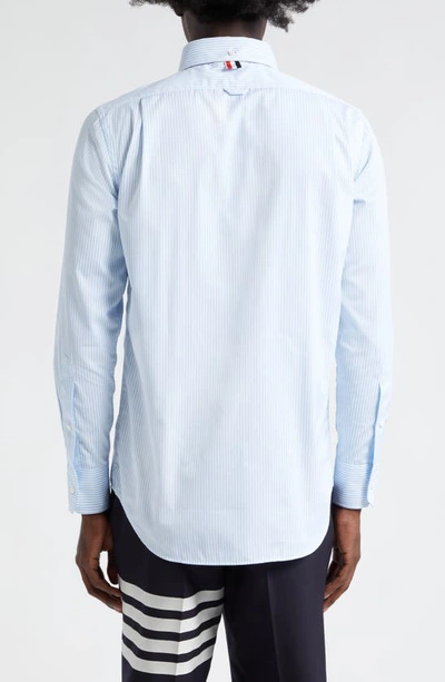 Thom Browne 'oxford Signature Striped Shirt In In Light Blue