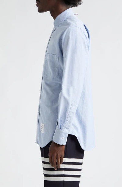 Thom Browne 'oxford Signature Striped Shirt In In Light Blue
