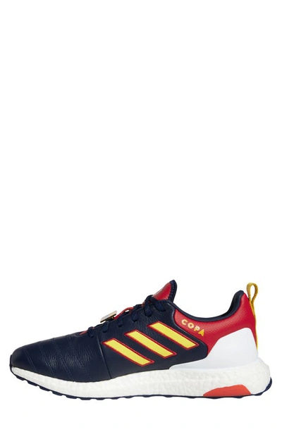 Shop Adidas Originals Ultraboost X Copa Running Shoe In Collegiate Navy/ Bright Yellow