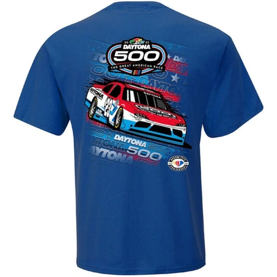 Shop Checkered Flag Royal 2023 Daytona 500 Two Spot T-shirt