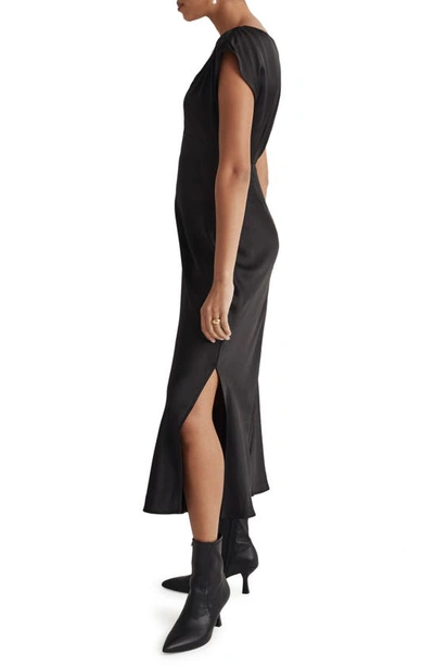 Shop Madewell V-neck Midi Dress In True Black