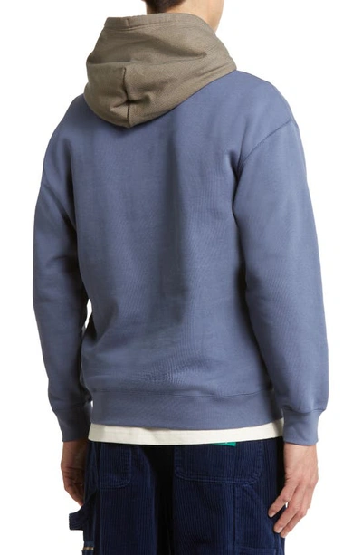 Shop Puma X Rhuigi Wool Blend Graphic Hoodie In Inky Blue