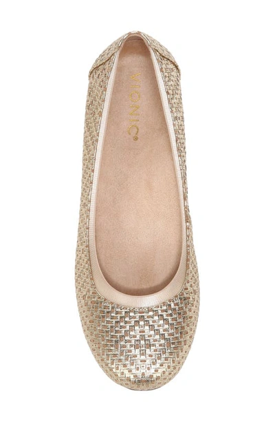 Vionic Anita Flat In Gold