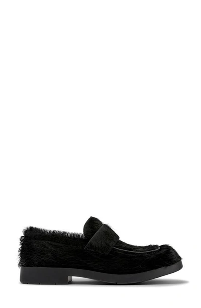 Camperlab 1778 Genuine Calf Hair Loafer In Black