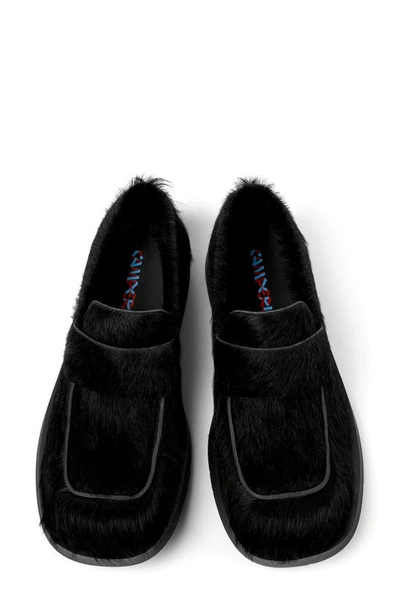 Camperlab 1778 Genuine Calf Hair Loafer In Black