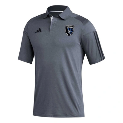 Shop Adidas Originals Adidas Gray San Jose Earthquakes 2023 On-field Training Polo