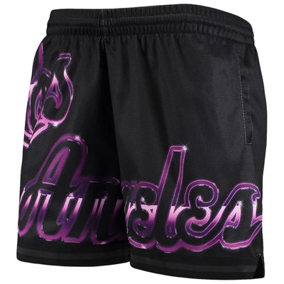 Shop Mitchell & Ness Black Los Angeles Lakers Big Face 4.0 Mesh Shorts