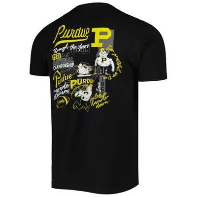 Shop Image One Black Purdue Boilermakers Vintage Through The Years Two-hit T-shirt