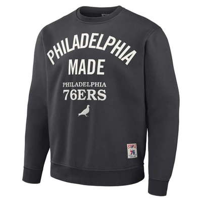 Staple Men's Nba X  Anthracite Philadelphia 76ers Plush Pullover Sweatshirt In Anthracite