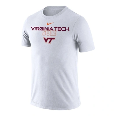 Shop Nike White Virginia Tech Hokies 2023 On Court Bench T-shirt
