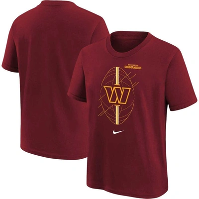 Shop Nike Youth  Burgundy Washington Commanders Icon T-shirt