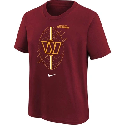 Shop Nike Youth  Burgundy Washington Commanders Icon T-shirt