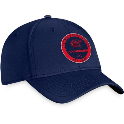 Shop Fanatics Branded Navy Columbus Blue Jackets Authentic Pro Team Training Camp Practice Flex Hat