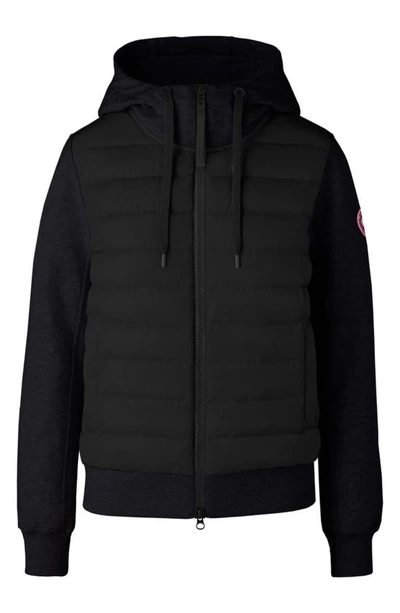 Shop Canada Goose Hybridge Muskoka Full Zip Hoodie In Black