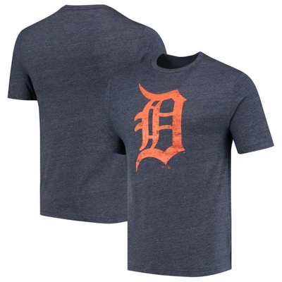Shop Fanatics Branded Navy Detroit Tigers Weathered Official Logo Tri-blend T-shirt