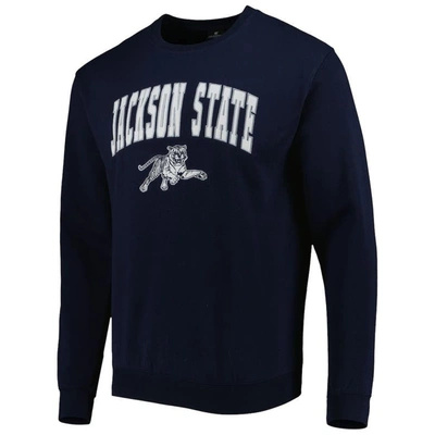 Shop Colosseum Navy Jackson State Tigers Arch Over Logo Pullover Sweatshirt