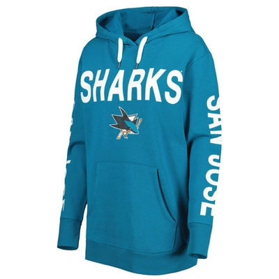 Shop G-iii 4her By Carl Banks Teal San Jose Sharks Extra Inning Pullover Hoodie