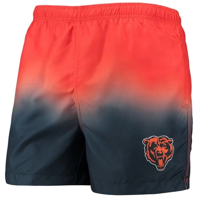 Shop Foco Orange/navy Chicago Bears Dip-dye Swim Shorts