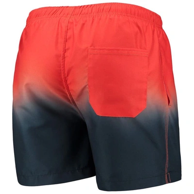Shop Foco Orange/navy Chicago Bears Dip-dye Swim Shorts