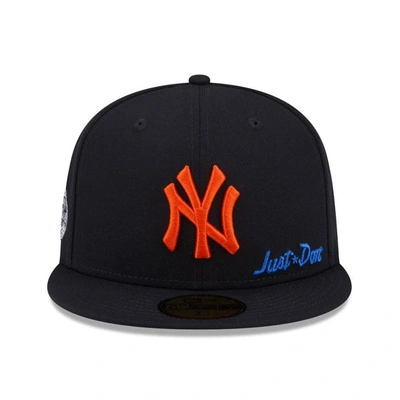 Shop New Era X Just Don Navy New York Yankees 59fifty Fitted Hat