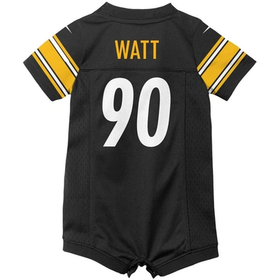 Shop Nike Infant  T.j. Watt Black Pittsburgh Steelers Game Romper Jersey