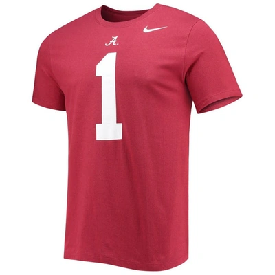 Shop Nike Jameson Williams Crimson Alabama Crimson Tide 2022 Nfl Draft Name & Number T-shirt