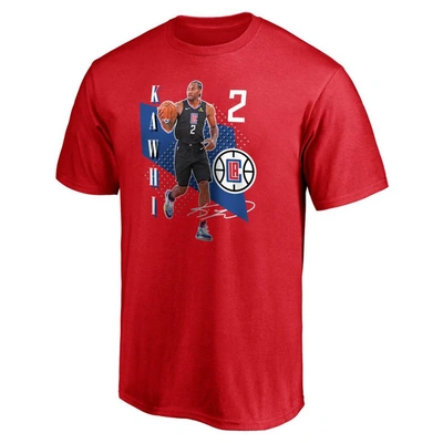 Shop Fanatics Branded Kawhi Leonard Red La Clippers Pick & Roll T-shirt