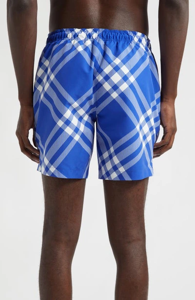 Shop Burberry Check Swim Trunks In Knight Ip Check