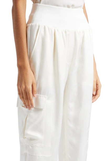 Cinq À Sept Tous Les Jour Giles Cupro Joggers In Ivory