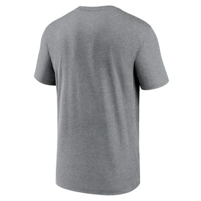 Shop Nike Heathered Gray New York Giants Icon Legend Performance T-shirt In Heather Gray