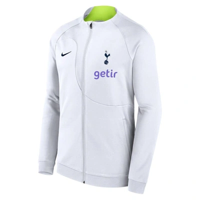 Shop Nike White Tottenham Hotspur Academy Pro Anthem Raglan Performance Full-zip Jacket