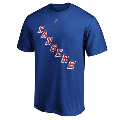 Shop Fanatics Branded Mika Zibanejad Blue New York Rangers Big & Tall Name & Number T-shirt