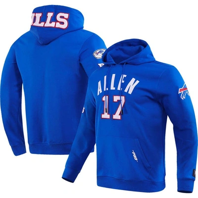 Shop Pro Standard Josh Allen Royal Buffalo Bills Player Name & Number Pullover Hoodie