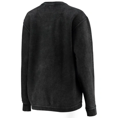 Pressbox Black Boston University Comfy Cord Vintage Wash Basic Arch Pullover Sweatshirt In Black