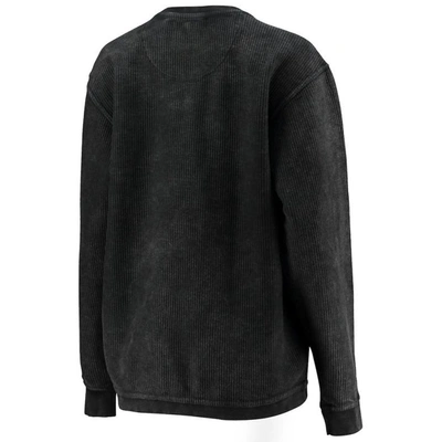 Pressbox Black Boston University Comfy Cord Vintage Wash Basic Arch Pullover Sweatshirt In Black