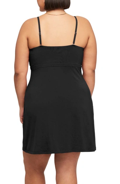 Montelle Intimates Modal Blend Short Chemise In Black