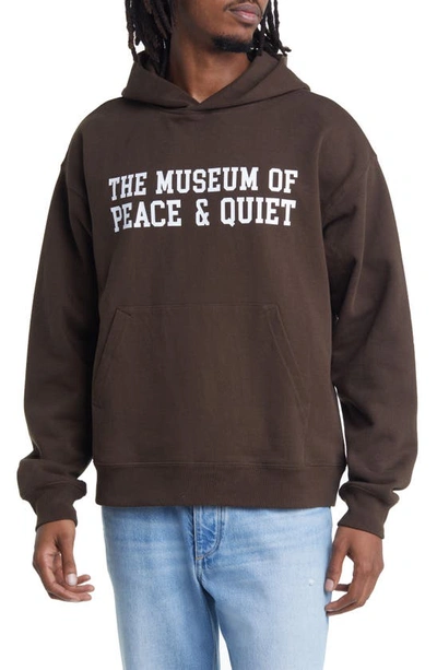 Shop Museum Of Peace And Quiet Campus Pullover Hoodie In Brown