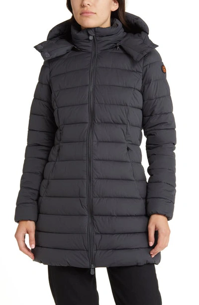 Shop Save The Duck Dorothy Quilted Puffer Coat In Grey Black