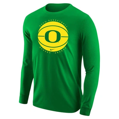 Shop Nike Green Oregon Ducks Basketball Long Sleeve T-shirt