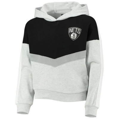 Shop Outerstuff Girls Youth Heathered Gray Brooklyn Nets All Yours Pullover Hoodie In Heather Gray