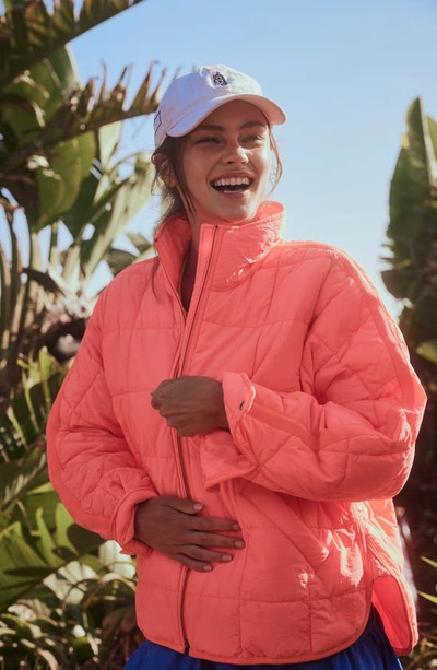 Shop Fp Movement By Free People Pippa Packable Puffer Jacket In Neon Coral